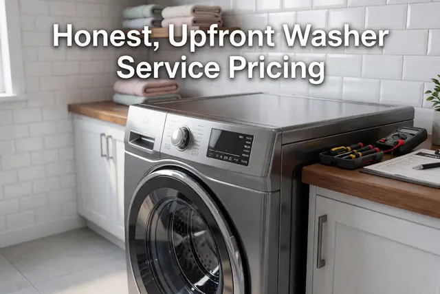 Honest upfront washing machine service pricing — fixed quote before work begins