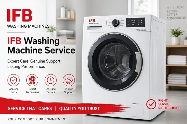 IFB washing machine service — technician servicing an IFB front loader