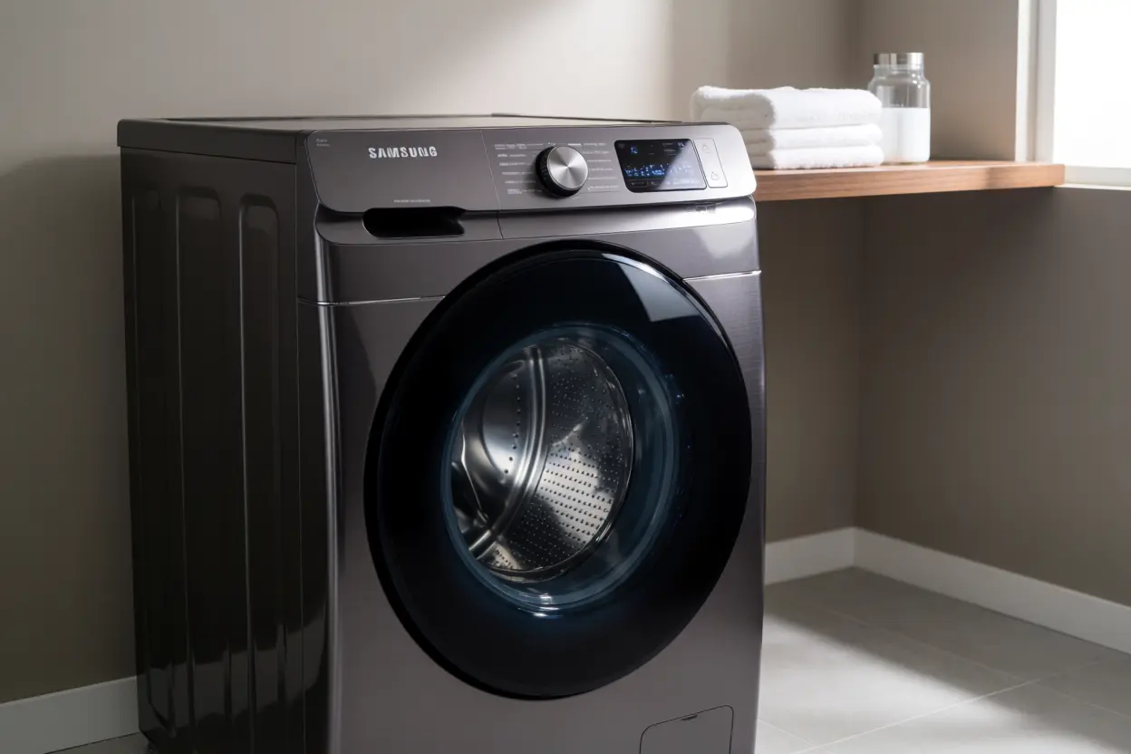 Samsung washing machine service — technician servicing a Samsung washer